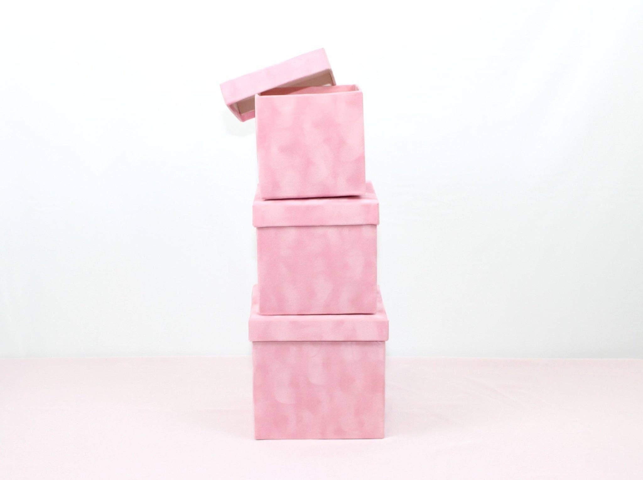 Elegant Design Supply - Wholesale Decorative Box - Velvet Cube Square Flower Hat Box with Lid17