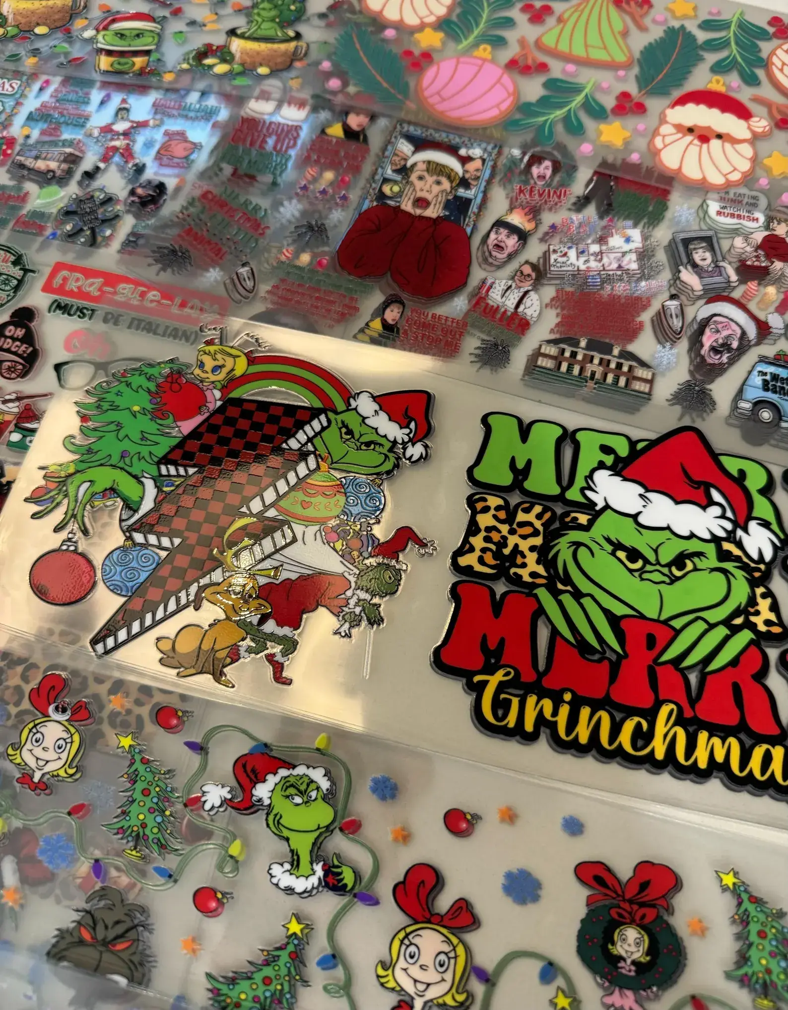 Crafty Treasures - Vente Autocollant - Lot de 5, 10, 25, 50 ou 100 emballages UV DTF 16 oz pour Noël, 5