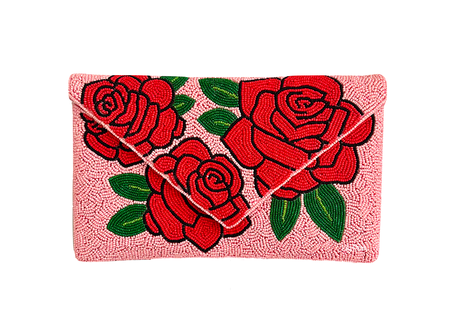 Lily Posh – wholesale Clutch bag – women's – Beaded Rose Clutch Crossbody Bag, Lily Posh Floral Clutch1