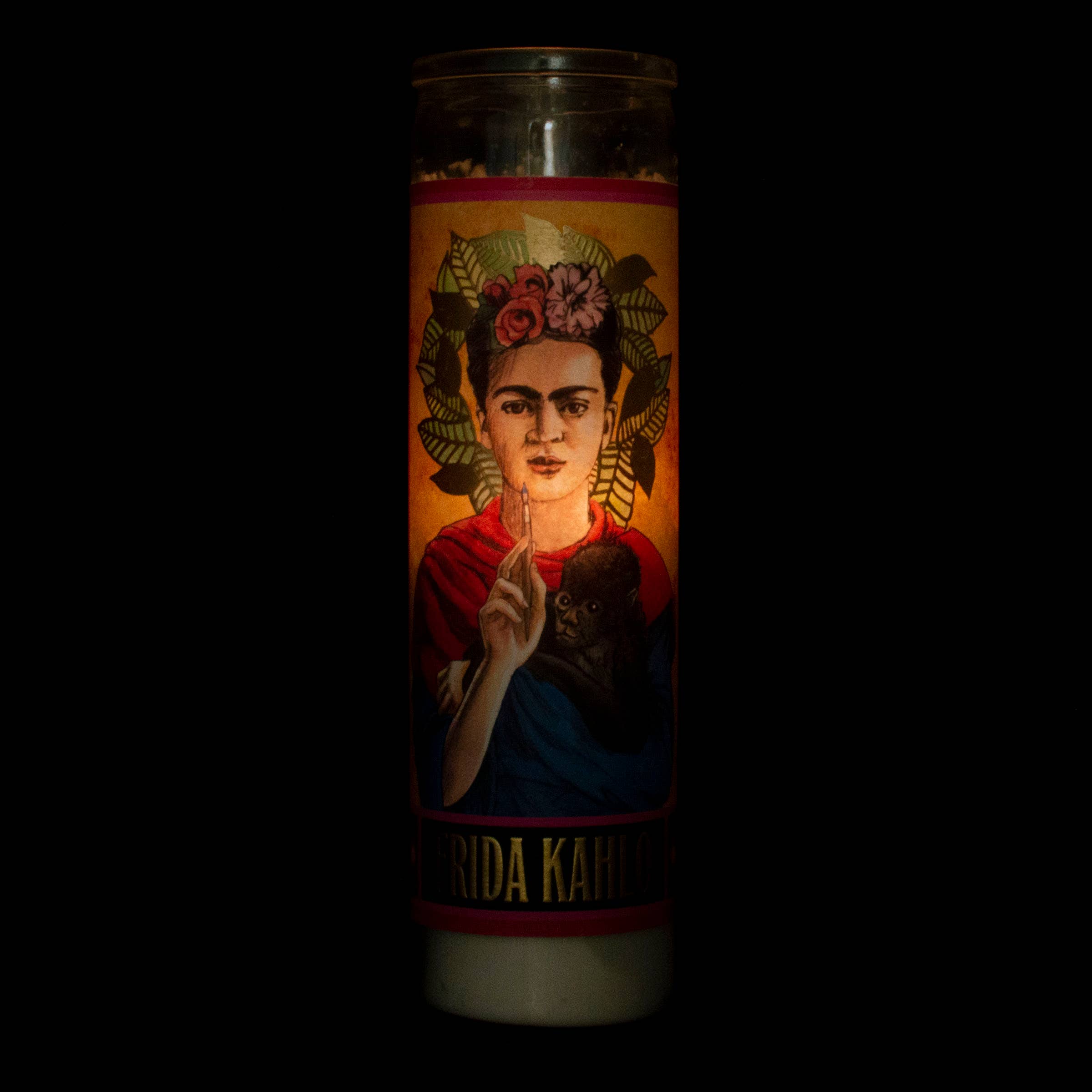 Unemployed Philosophers Guild - Wholesale Jar/Filled Candle - Kahlo Secular Saint Candle3
