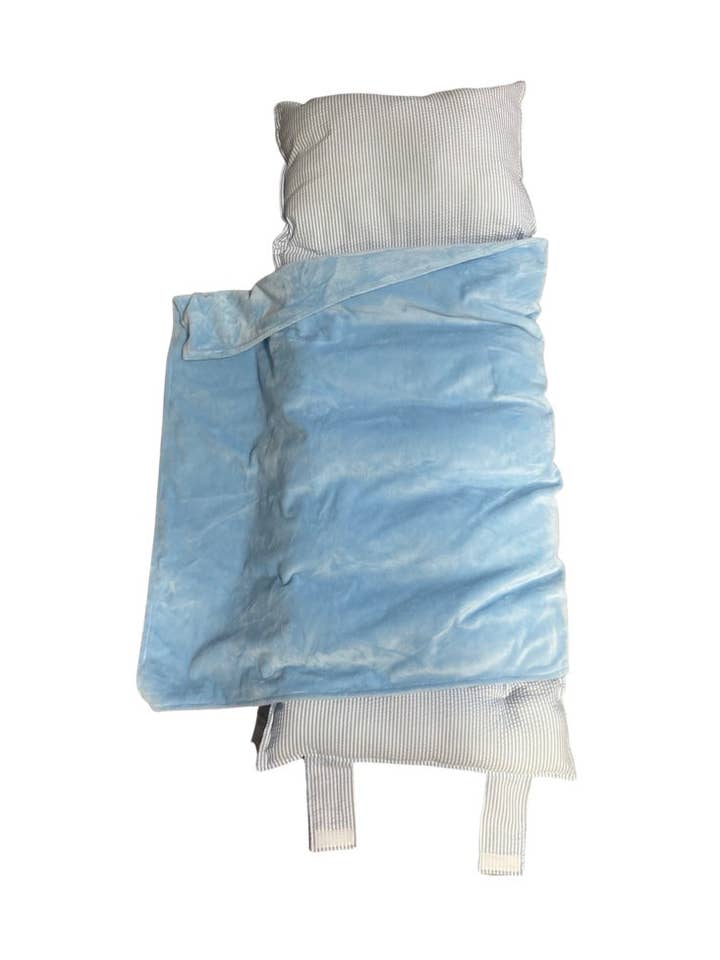 Blau-weißer Seersucker für den Großhandel von Razzle Baby