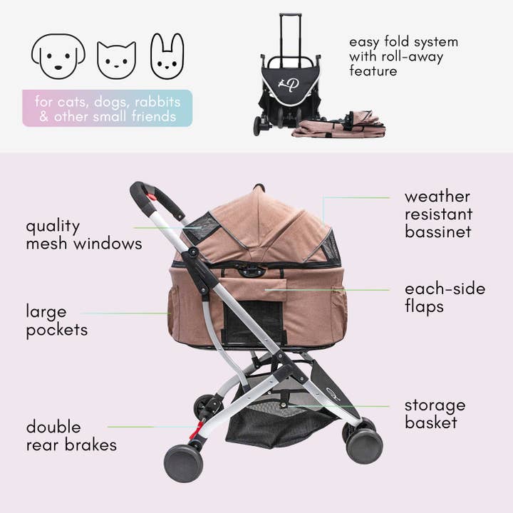 Petique - Wholesale Pet Carrier - Cat/Dog - Newport Pet Stroller (3-in-1 Travel System)25