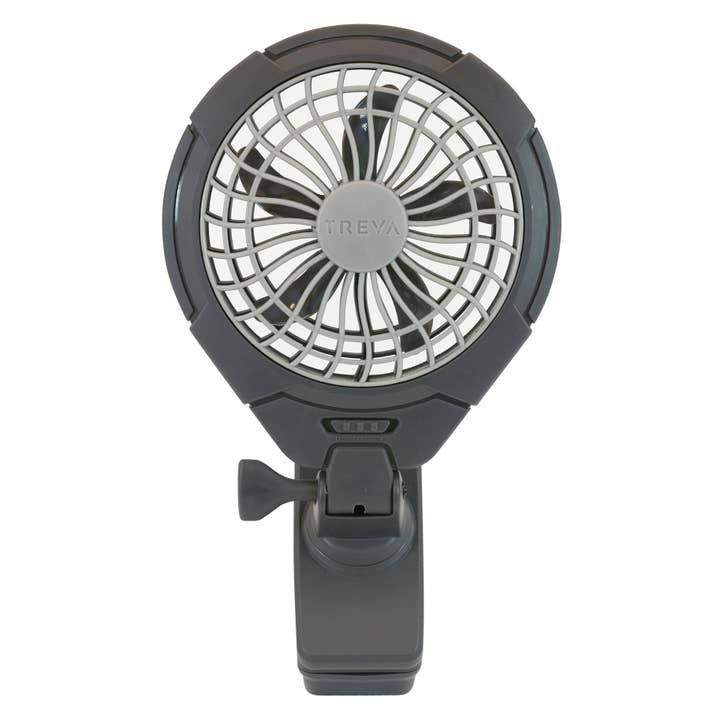 Treva 5 Inch Battery Operated Clip Fan Grey for wholesale by Treva