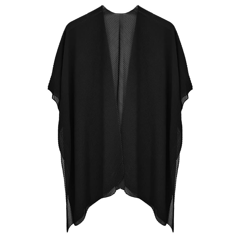 Sensibling Corp. - Wholesale Poncho - Women's - Solid Chiffon Ruana Poncho3