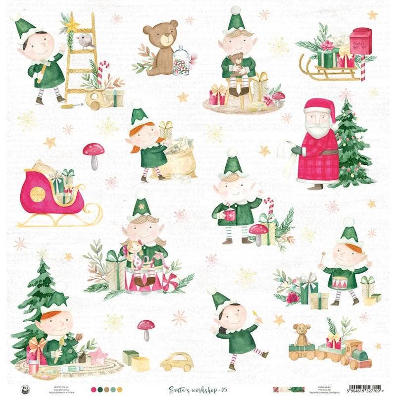 P13 - Wholesale Scrapbook - Paper Santa'S Workshop 05, 12X12"2