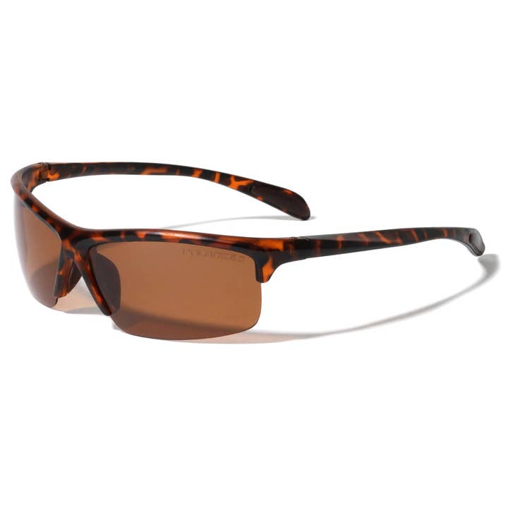 Lunettes demi-cerclées polarisées pol-p9535-camo pour la vente par Sunrayzz Imports