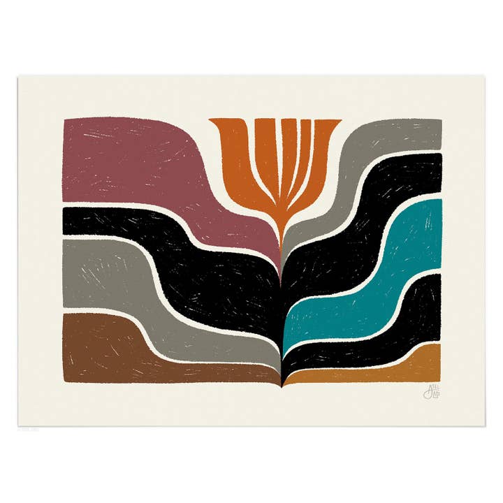 Impresión «Bloomin» AP201119 para venta al por mayor de Abstract Pursuits