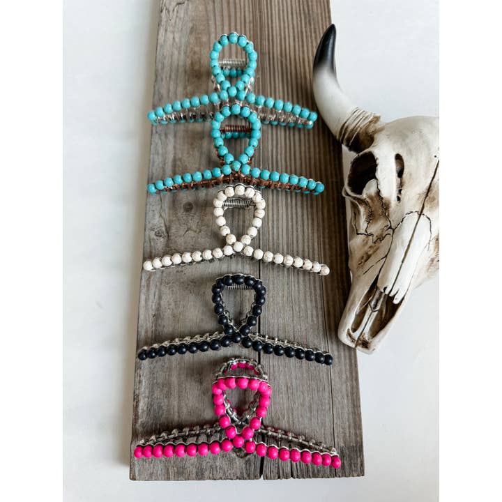 Boho Ranch Shop - Wholesale Haarclip - Dames - Grote westerse metalen haarspeldklauw met banaan