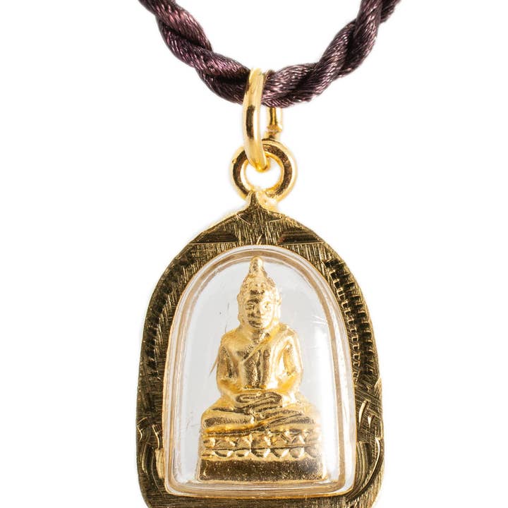Artschatz LLC - Wholesale Pendant/Charm Necklace - Golden Weekday Birthday Buddha - Thursday - with Necklace