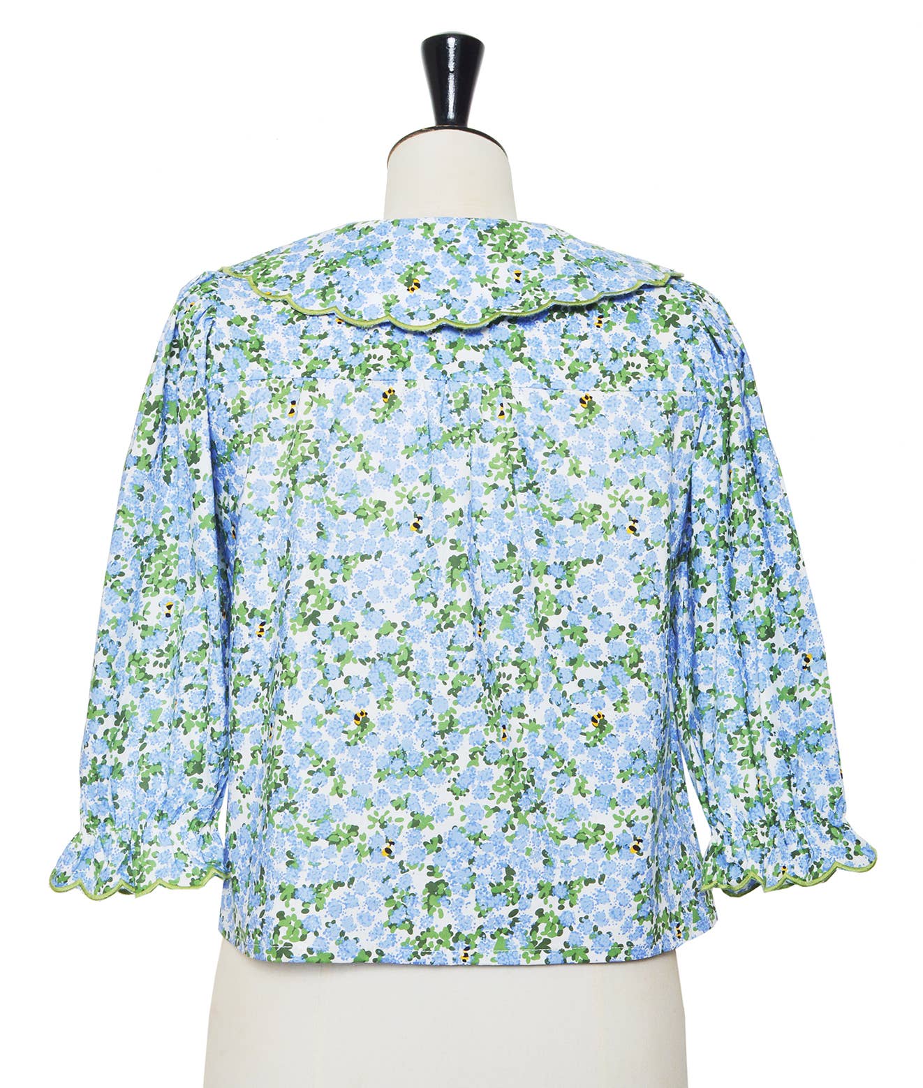 ELLI WHITE - Wholesale Blouse - Women's - 3/4 Sleeve Floral Printed Cotton Blouse6