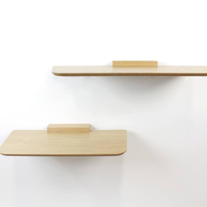 Reine Mère - Wholesale Wall Mounted Shelf - Oak wood shelf - Aileron L (made in France)3