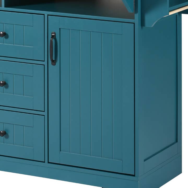 HOMYCASA DESIGN INC - Wholesale Kitchen Storage/Organizer - Large Kitchen Island Rolling Cart with Drop Leaf Storage23