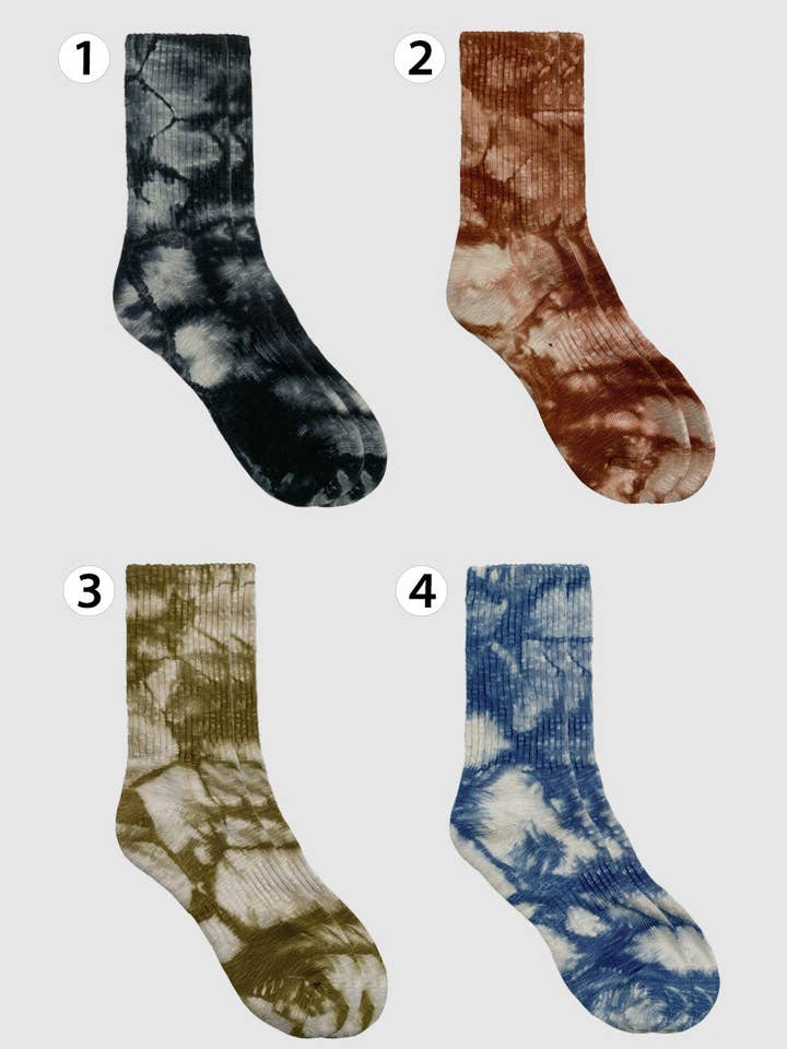 Men's Crew Tie-Dye Sports Socks for wholesale by 7DAYSSOCKS