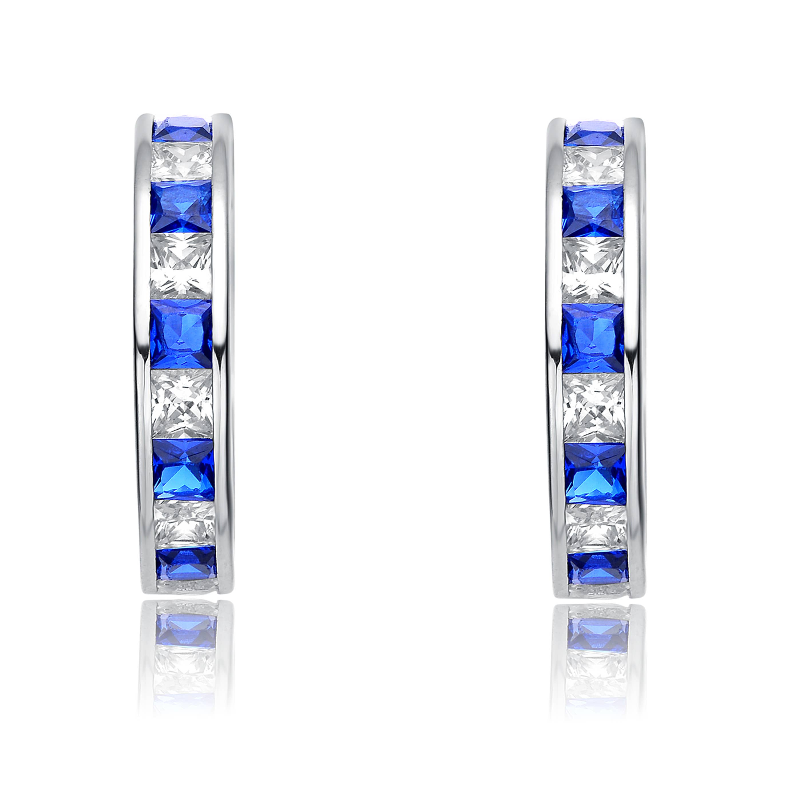 Genevive - Vente Créoles - Superbes créoles en argent sterling avec zircone cubique7