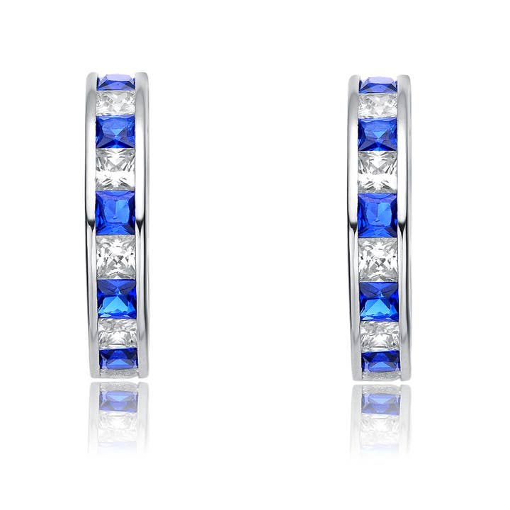 Genevive - Vente Créoles - Superbes créoles en argent sterling avec zircone cubique7