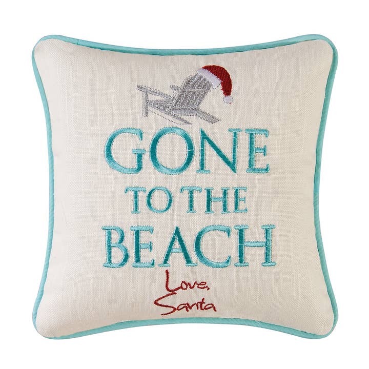 C&F Home - Wholesale Throw/Decorative Pillow - Christmas Gone To The Beach Coastal Throw Pillow