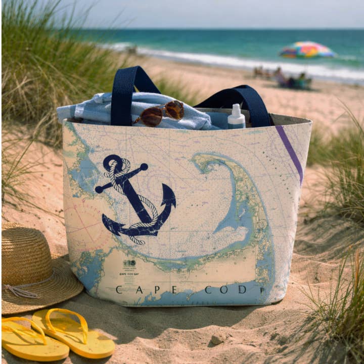 Not for Navigation - Wholesale Tote Bag - Women's - Cape Cod Nautical Chart Tote – Anchor Map Bag