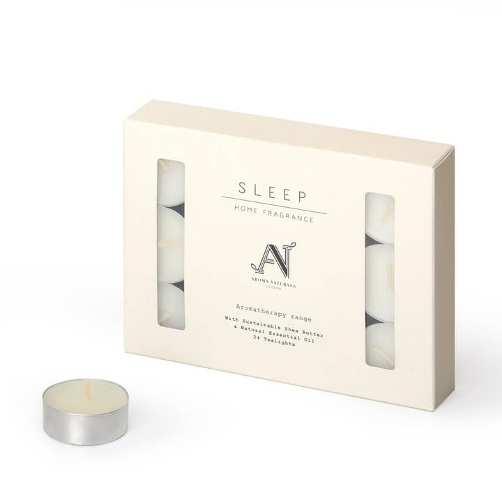 Aroma Naturals – wholesale Tea light candles – Aromatherapy Shea Wax Tea Lights, Sleep Scent, 24-Pack2
