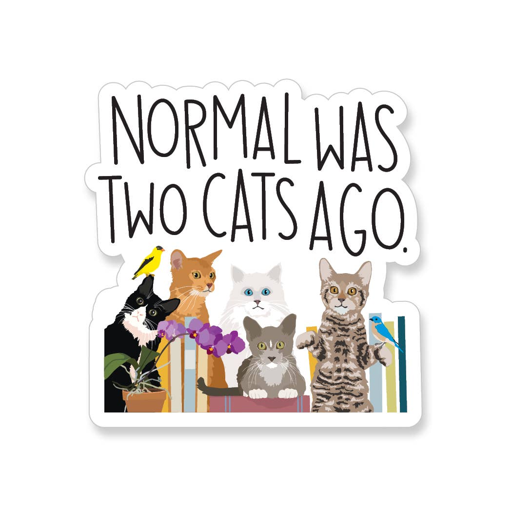 Apartment 2 Cards - Venta al por mayor Pegatina - Adhesivo de vinilo Normal Was Two Cats Ago