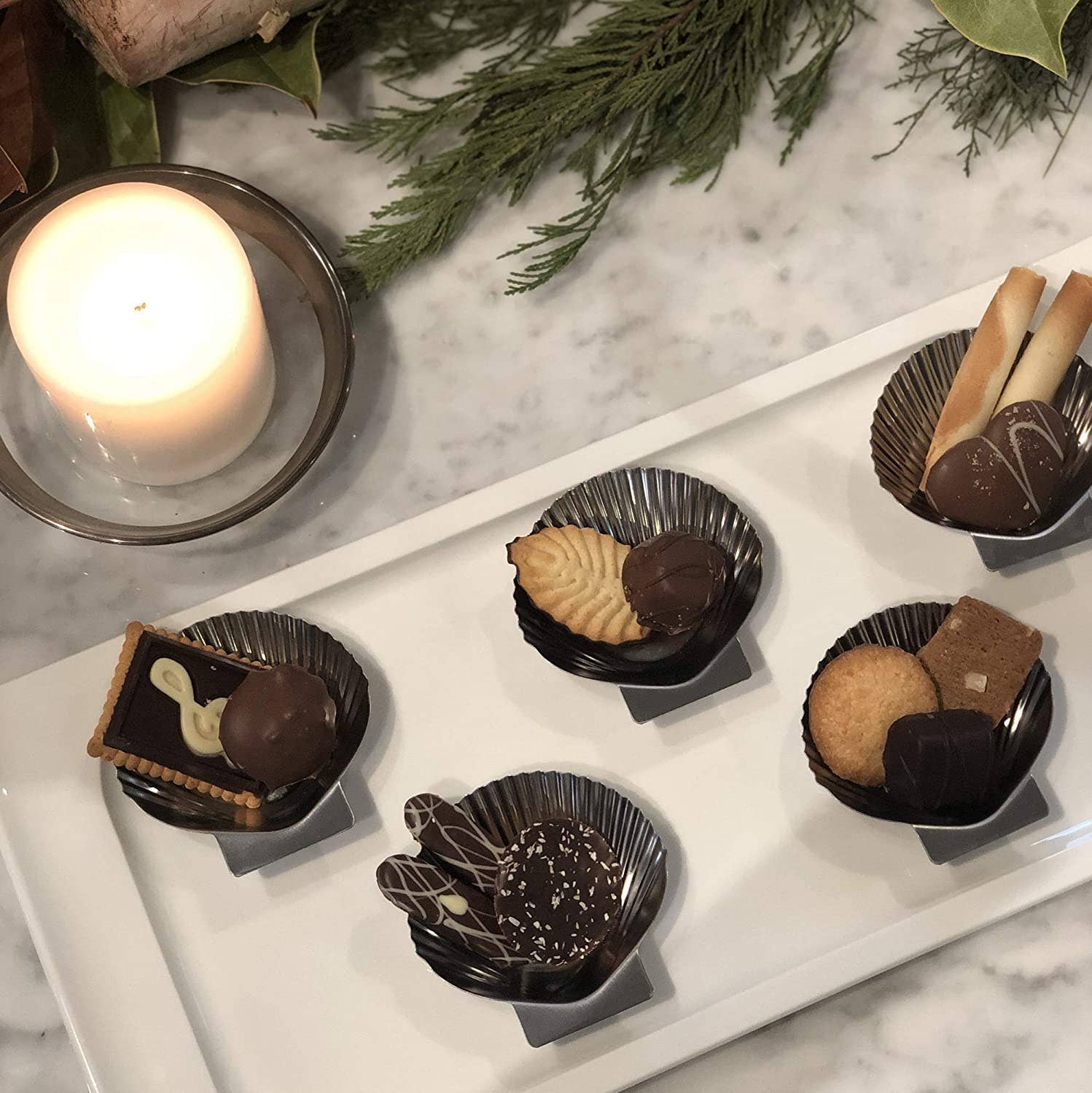 Fox Run Brands - Wholesale Outdoor Grill Tools - Outset Grillable Sea Shells, Set of 12, 3.25" x 3.5"1