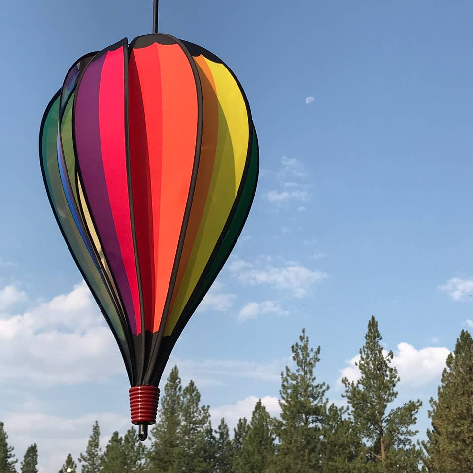 In the Breeze, LLC. - Wholesale Wind Spinner - Rainbow Spectrum 10 Panel Hot Air Balloon1