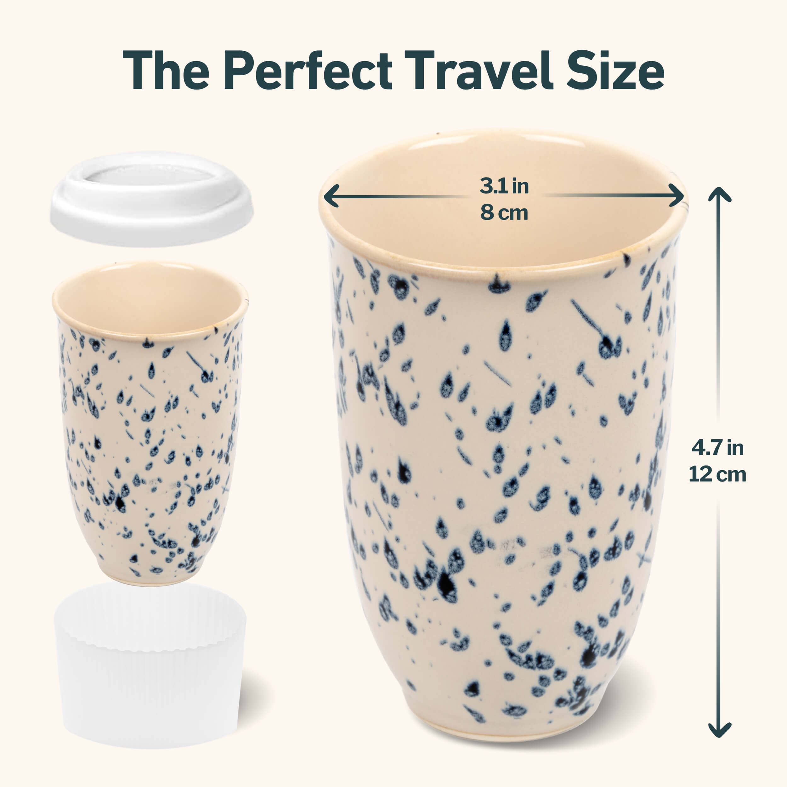 Nova Ceramics Travel Mugs - Wholesale Coffee Mug - Orchid Ceramic Travel Mug – 12oz with Lid & Sleeve3