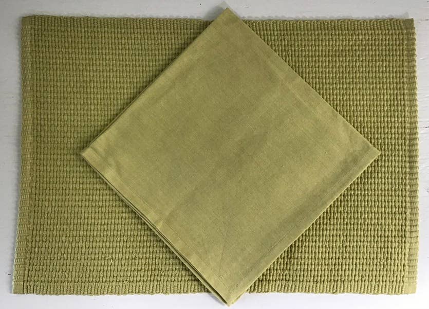 natural habitat - Wholesale Placemat - Tablemats Woven Homespun Solid Lemongrass2