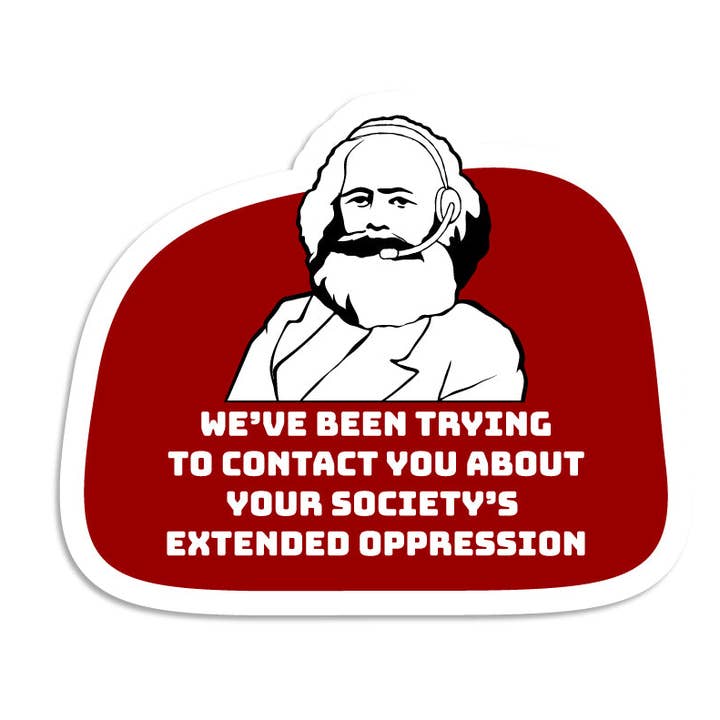 Autocollant de l'oppression prolongée de la société pour la vente par Miss Elaneous Art