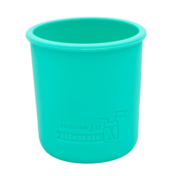 Mason Jar Lifestyle - Vente Housses de boisson - Manchon en silicone pour bocaux Mason d'une demi-pinte à bouche régulière de 8 oz