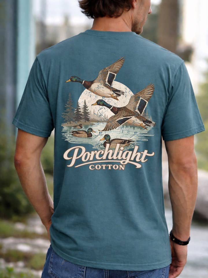 Porchlight Cotton Flying Ducks CC Tee for wholesale by Ace of Grace