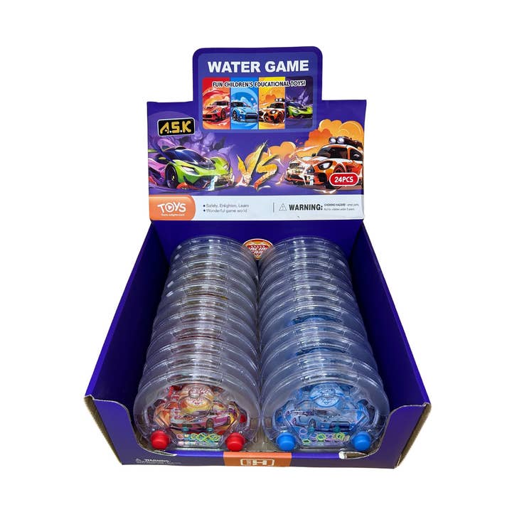 K & S WHOLESALE INC - Wholesale Classic Toy - Kids - A.S.K WaterPad Game Car Race Series Round Shape 24CT0