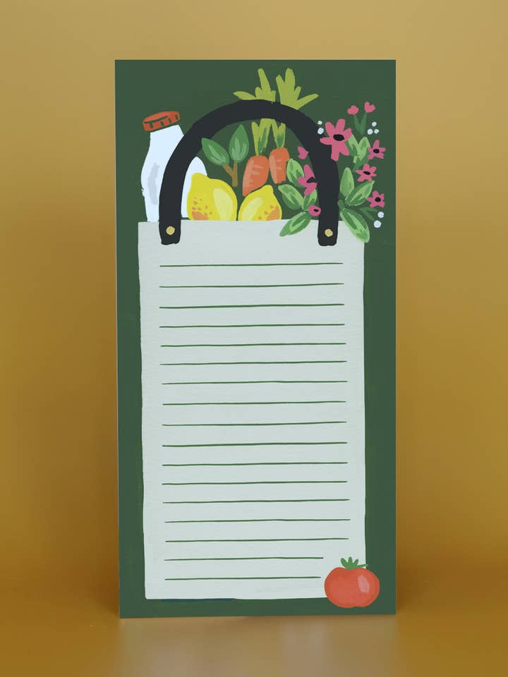 Blocco note magnetico con elenco del mercato della spesa per la vendita all'ingrosso da parte di Idlewild Co.