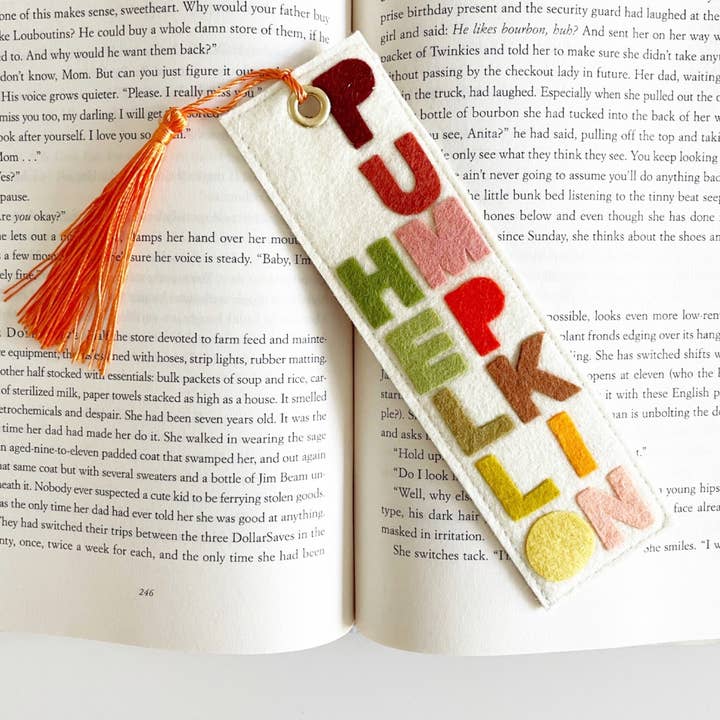 Hello Pumpkin Bookmark for wholesale by Milo & Mollie