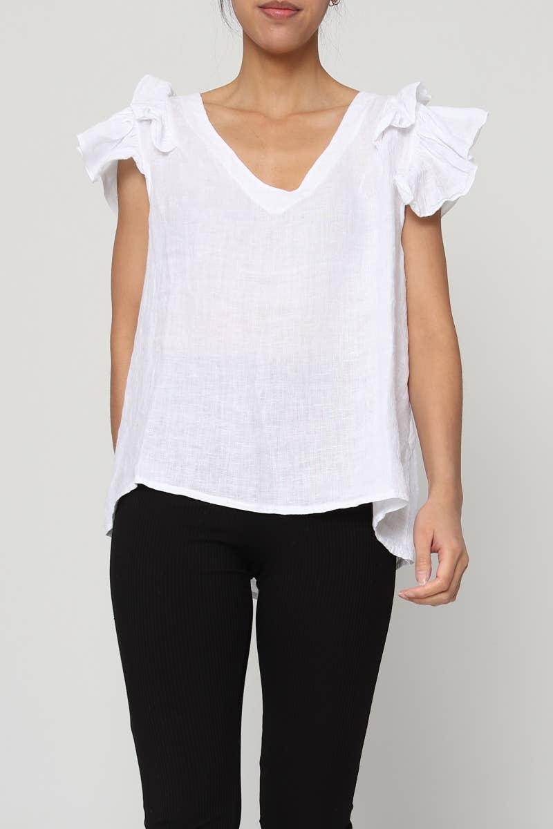 LÉA & LUC - Wholesale Blouse - Women's - 100% Linen Blouse REF. 120196