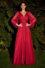 Ladivine by Cinderella Divine - Wholesale Gown - Women's - Long Sleeve Chiffon Dress4