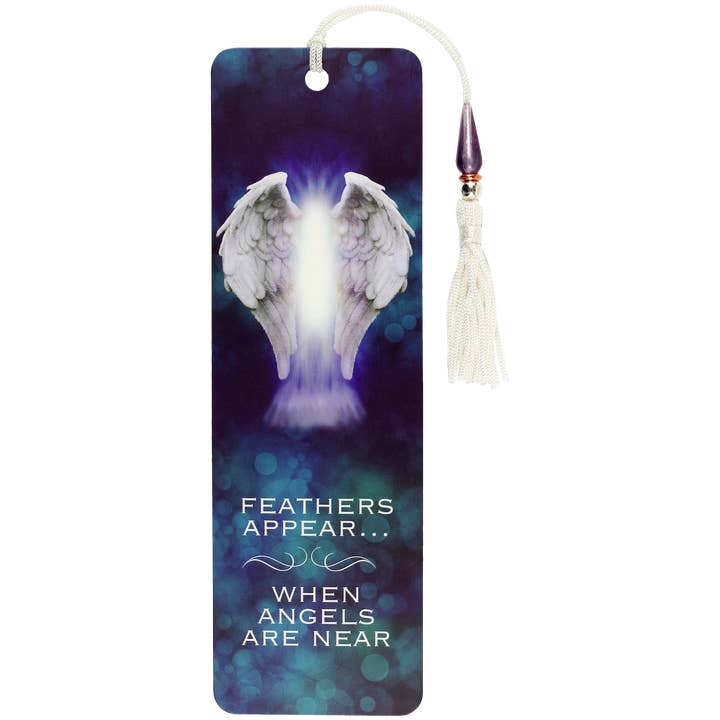 Peter Pauper Press - Wholesale Bookmark - Feathers Appear When Angels Are Near Beaded Bookmark