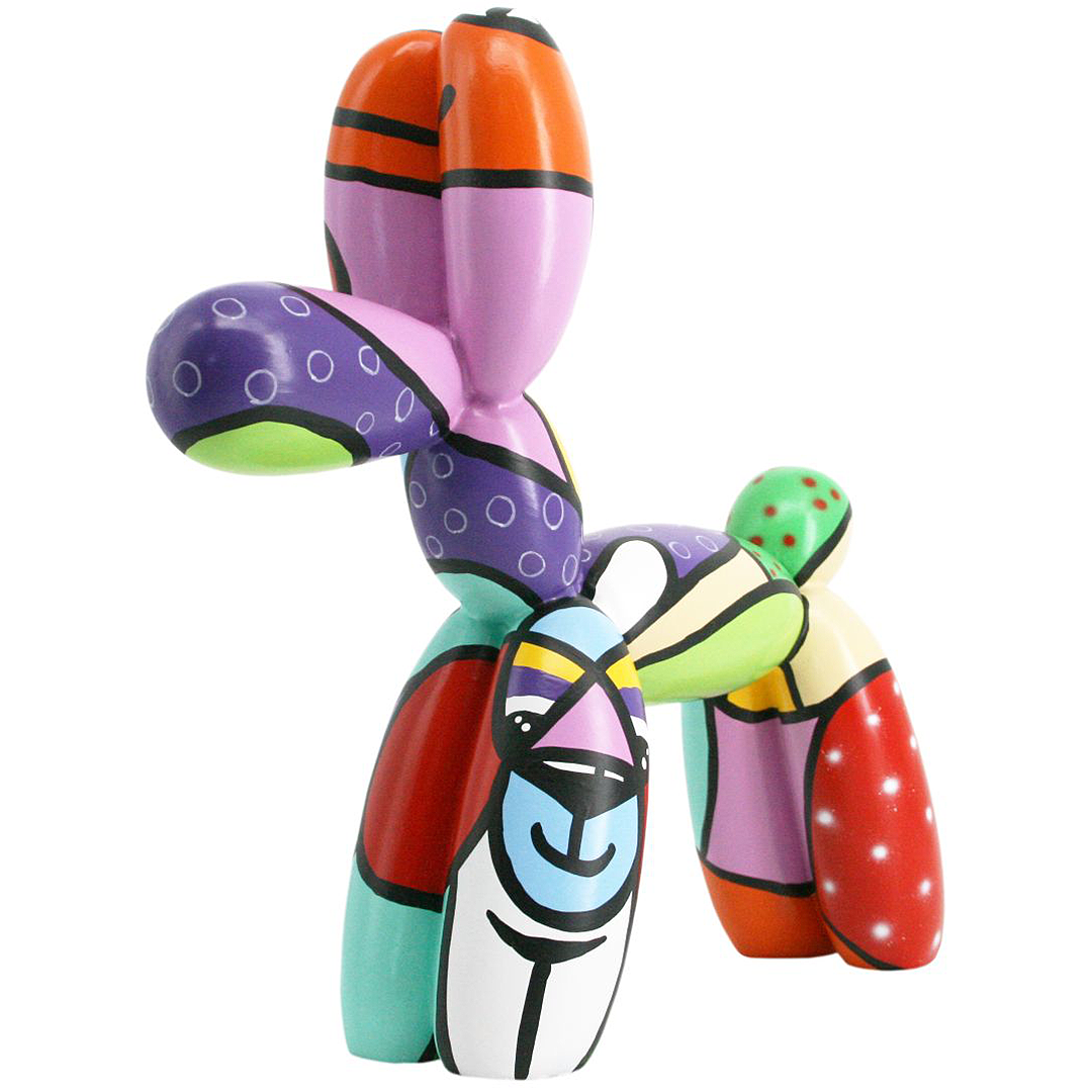 JULIARTE – wholesale Dekorativ statyett – BALLON DOG SWEETY - handmålad konstfigur4