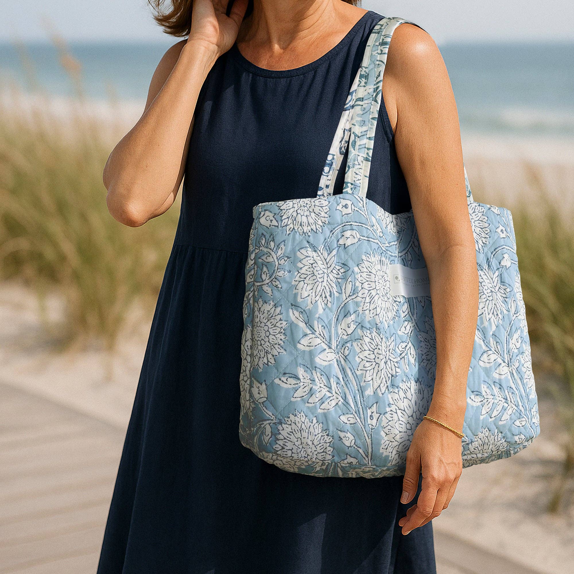 Levtex Home - Wholesale Tote Bag - Women's - Adare Blue Tote Bag1