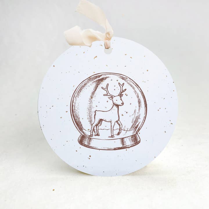 Plantable Seed Gift Tags / Ornaments Set of 3: Snow Globe for wholesale by Paper Baristas