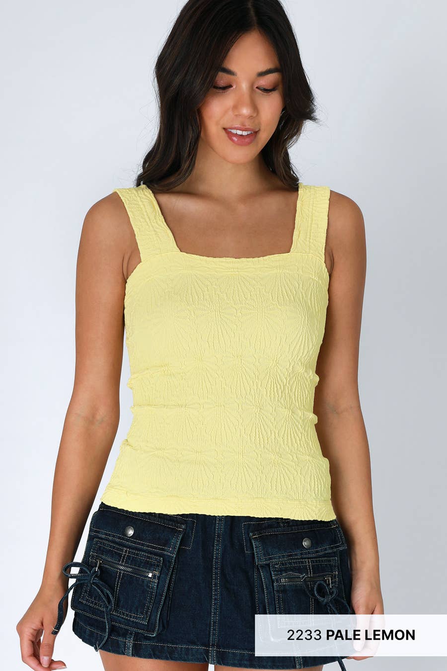 NIKIBIKI - Vente Haut en maille – femme - Haut carré texturé en dentelle NS84164