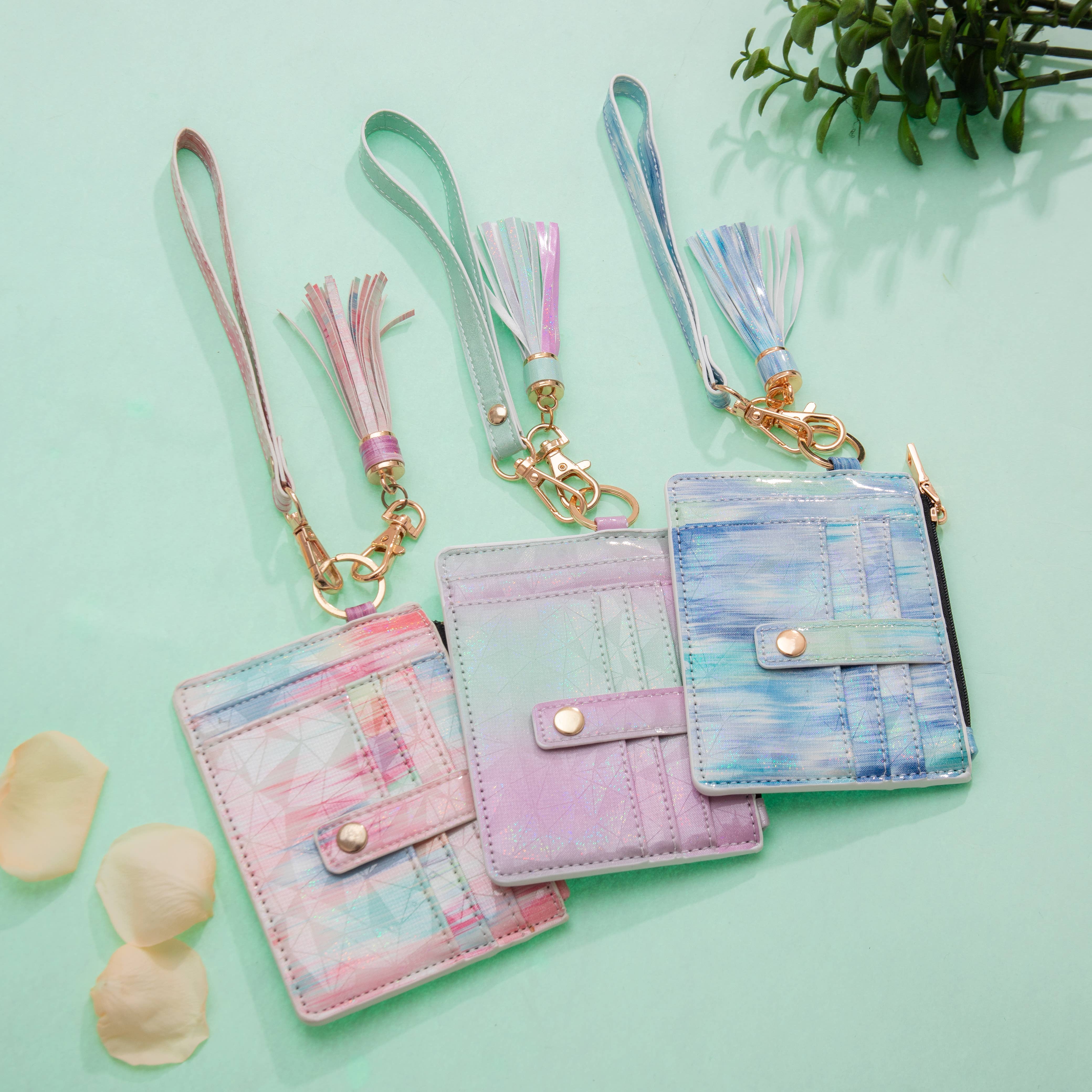 Sparkle Being – Carteira para cartões - Mulher por atacado – Carteira fina e elegante para cartões de pulso vegan em pele1