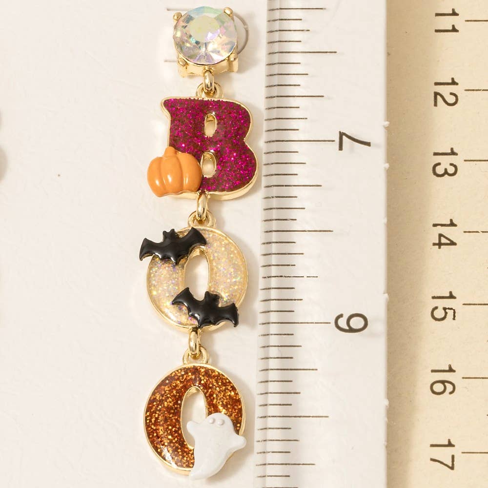 Anarchy Street - Wholesale Dangle Earrings - Halloween Boo Glitter Resin Dangle Earrings3