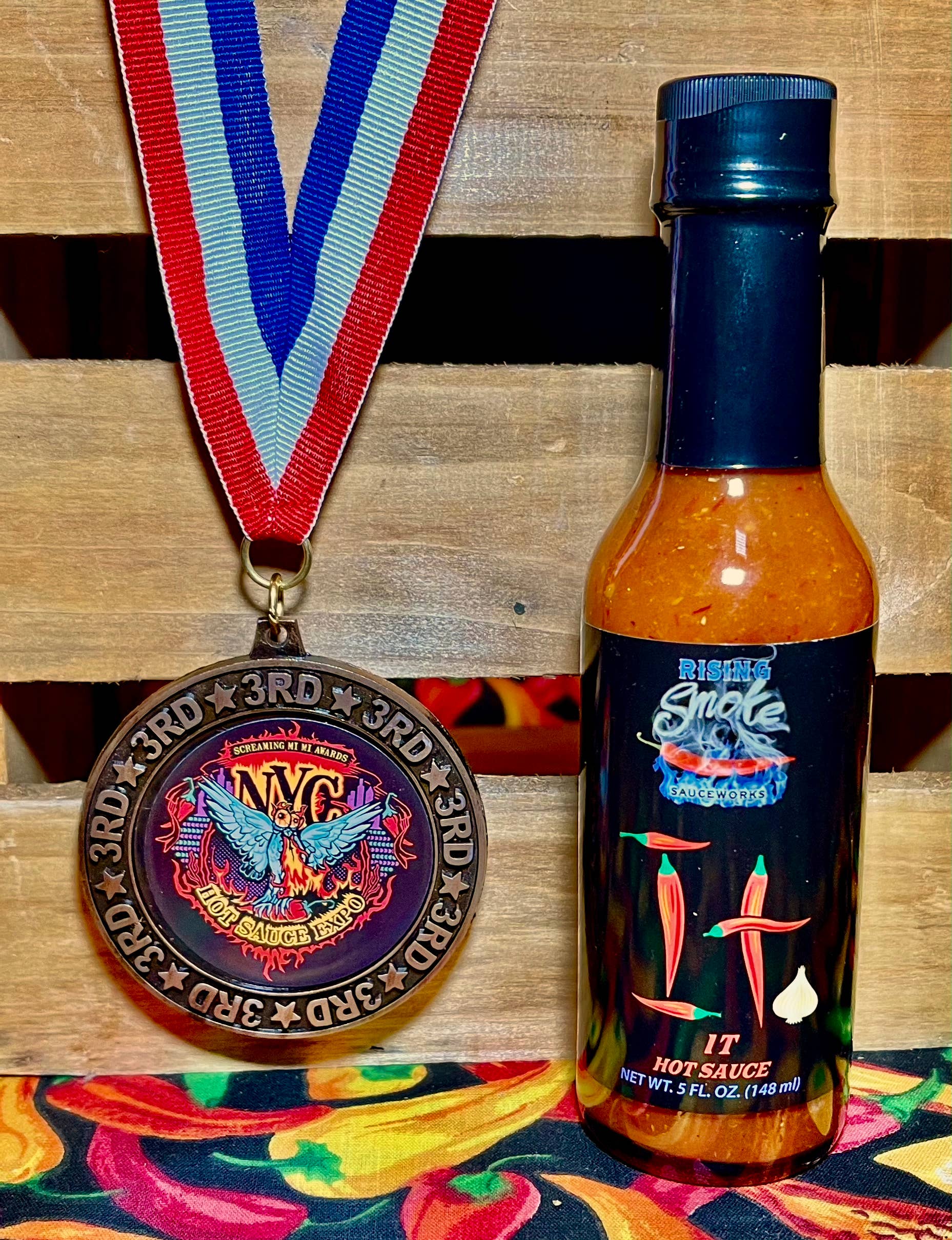 Rising Smoke Sauceworks - Wholesale Hot Sauce - 5 oz It Hot Sauce (half case - 6 bottles)5