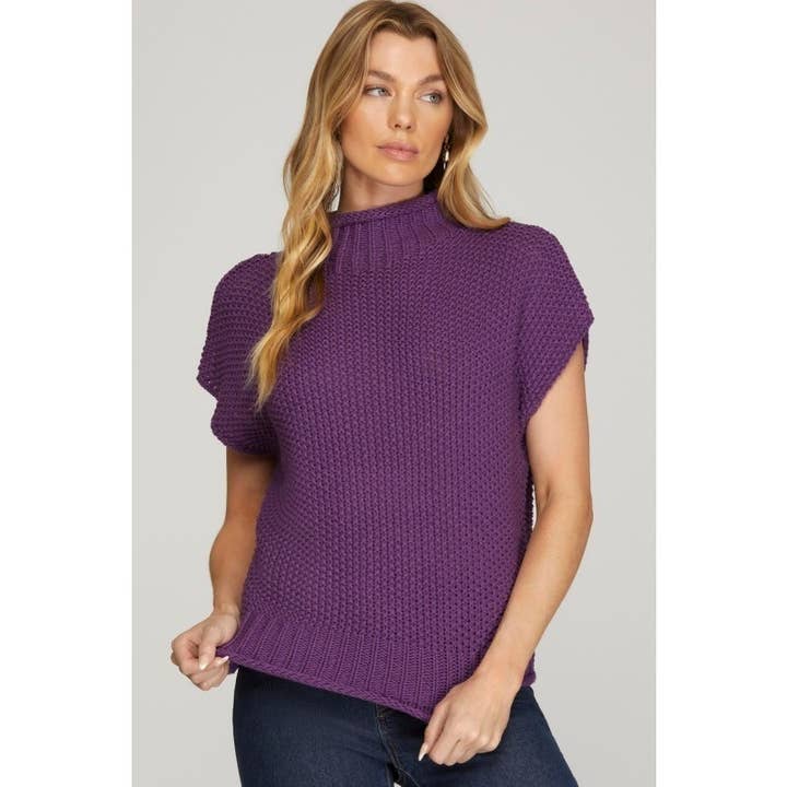 Haut débardeur en maille à col montant pour femmes pour la vente par Upmost