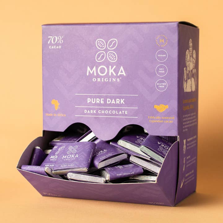 Moka Origins - Wholesale Chocolate Box - Pure Dark Mini Chocolates Box1