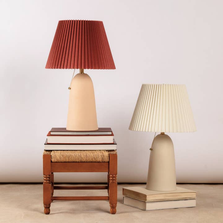 Pleat Table Lamp for wholesale by Pigeon Toe Ceramics & Home Textiles