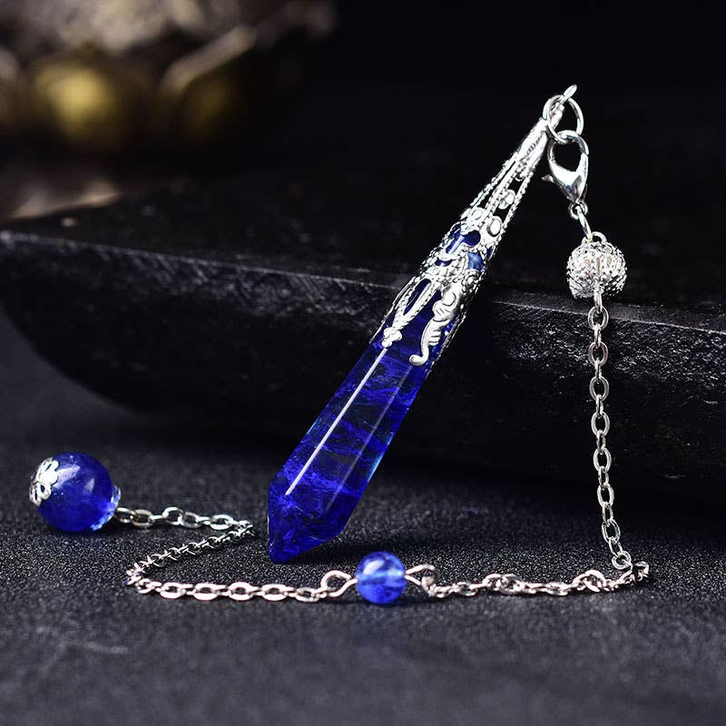 Gemcohub – Großhandel Spiritueller Stein/Kristall – Buntes Pendel aus natürlichem Kristallstein in Hexagon-Form23