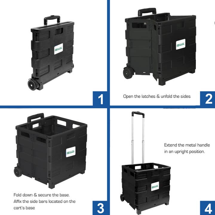 Luna Office Supply - Everyday Essential - Vente Valises - Chariot roulant pliable4