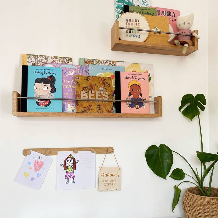 The Art Display Bar - Straight - oak for wholesale by Autumns Corner