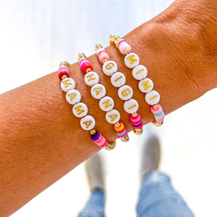 Savvy Bling - Wholesale Beaded Bracelet - Mama, Nana, Gigi, Mimi gold filled bracelet
